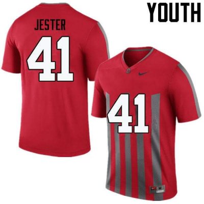 Youth Ohio State Buckeyes #41 Hayden Jester Throwback Nike NCAA College Football Jersey Jogging GUE3244RG